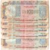 5 Notes Set of 100 Rupees Agriculture Issue Bank Note Signed By Governor RN Malhotra RBI
