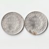 Combo Set of One Rupee 1840 XF Grade Silver Coin of Continuous and Divided Legend Queen Victoria Coins of East India Company