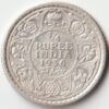 XF Grade 1/4 Rupee 1936 Silver Coin of King George V British India Collectible Coins