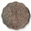 Rare One Anna 1930 Copper-Nickel Coin of Calcutta Mint King George V British India Coinage