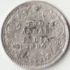 XF Grade Two Anna 1890 Silver Coin of Victoria Empress British India Collectible Coins