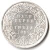 Half Rupee 1899 Bombay Mint of Victoria Empress SCARE Collectible British India Silver Coin