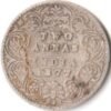 Two Anna 1877 Silver Coin of Vicoria Empress British India Coinage