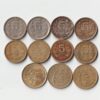 Rare 11 Coins Set of Five Rupee 1994 to 2022 Different Mints Nickel Brass Standard Circulation Coin of Republic India