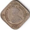 RARE Date Two Anna 1927 Copper-Nickel Coin of King George V British India Coinage