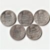 CHEAPEST 5 Coins Set of Two Anna Edward Vii Silver British India Polished Shiny 100% Genuine Coin