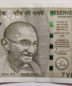 Rs.500/- Ending With 786 in reverse at the end.