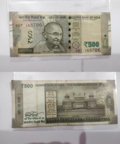 RS 500 RUPEES NOTE ENDING WITH 786.NO IN SERIAL NO