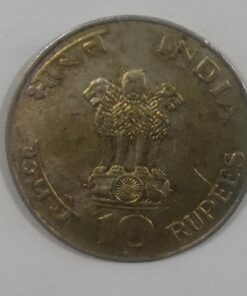 OLD 10 RUPEE COIN WITH THE PHOTO OF MAHATMA GANDHI JI WITH KOLKATA MINT