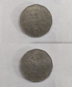 2 RUPPES 2000 YEAR COIN WITH THE PRINT OF NATIONAL FLAG & INDIA'S MAP WITH NATIONAL INTEGRATION WITH ROYAL MINT