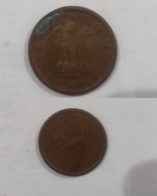 1 PAISA YEAR 1950 COIN HYDERABAD MINT WITH HORSE PRINT