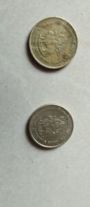 5 rupee indian coins 2 nos of year 2012 Mata Vaishnavo Devi in good condition for sale in Hyderabad