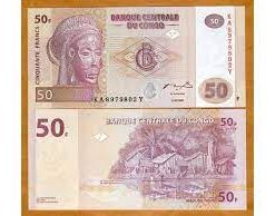 CONGO 50 FRANCS BANKNOTE UNC
