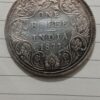 British India one rupee coin of Victoria empress 1877 Kolkata mint