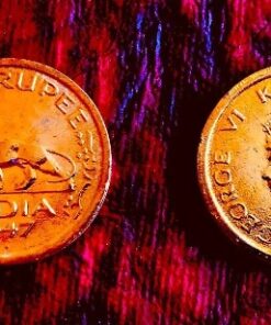 Re1 1947 Tiger Issue COIN King George VI Gold Plated Unique Top Top Quality