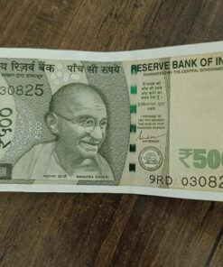 Rupees 500/- note birthday serial number 030825 (03-Aug-2025)