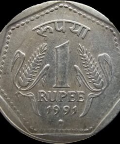 ONE RUPEES 1991 NOIDA MINT NICKLE 7808669948