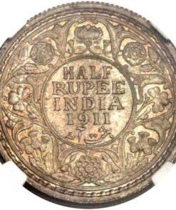 HALF RUPEES 1911 5.83 GM FINE CONDITION WHATUP 7808669948