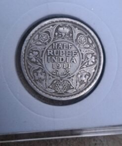 HALF RUPEES 1911 5.83 GM FINE CONDITION WHATUP 7808669948