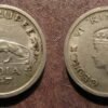 1947 one rupee (George VI king) British India Coin