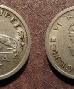 1947 one rupee (George VI king) British India Coin