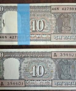 10 Rupees (Black Boat) Serially 100 Notes Full Bundle (My WhatsApp 9831752206)