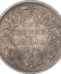 ONE RUPEES 1862 VICTORIA SILVER COIN 11.66 GM WHATUP 7808669948