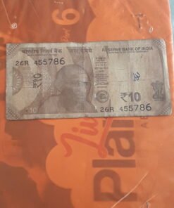 Rare Indian currency with serial number 26R 455786