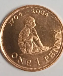 Gibraltar 1 Penny Unc world coin 2004 - 300th Anniversary of British Occupation