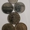 Republic India Set of 6 Coins 50 paise set steel unc coppernickel xf to unc condition