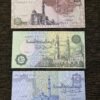 Egypt Set of 3 Bank notes 1 Pound, 50 piastres and 25 piastres