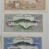 BHUTAN - 3 x DIFFERENT NOTES SET - UNC CONDITION (some stain )