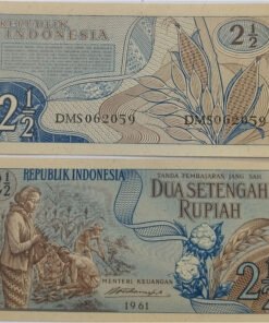 INDONESIA - 2 1/2 RUPIAH - UNC & MINT CONDITION (1961 )