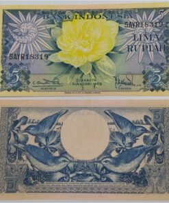 INDONESIA - 5 RUPIAH - UNC & MINT CONDITION ( 1960 )