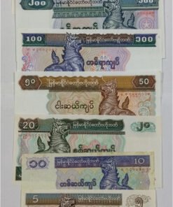 MYANMAR - 9 x DIFFERENT NOTES SET
