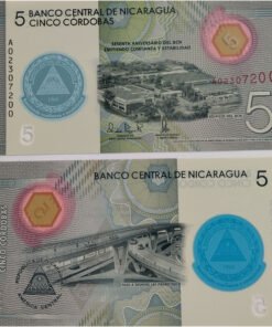 NICARAGUA - 5 CORDOBAS - POLYMER NOTE - UNC & MINT CONDITION