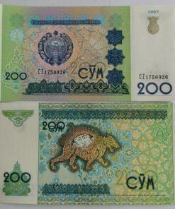 UZBEKISTAN - 200 SOM - UNC & MINT CONDITION ( 1997 )