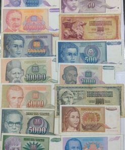 YUGOSLAVIA - 14 x DIFFERENT NOTES SET (VF, UNC & used condition)