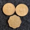 1969 Commemorative issue The centennial of Mahatma Gandhi's birth 20 paise coin - lotus blossom 20 paise coin - Nickel brass 10 paise coin set