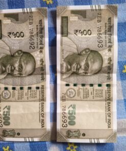 Original RBI ₹500 Fancy Serial Number Currency Notes (786 Series) – Consecutive Pair