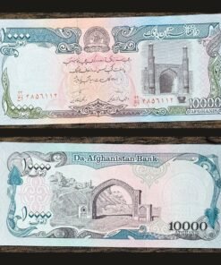 Afghanistan 10,000 Afghani Banknote 1993 SH 1372 UNC Condition Great Mosque of Herat & Arch of Qala-e-Bost RARE