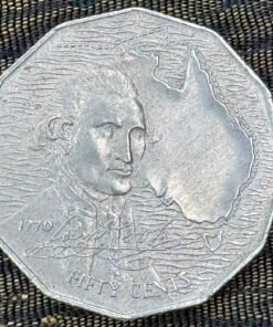 Australia 50 Cents Commemorative Coin (200th Anniversary of Captain James Cook's Voyage 1970) Queen Elizabeth II