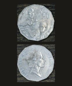 Australia 50 Cents Coin 1998 Discovery of Bass Strait George Bass Matthew Flinders Cupronickel RARE