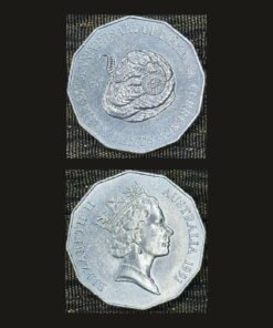 Australia 50 Cents Coin 1991 25th Anniversary Decimal Currency Rams Head Cupronickel RARE