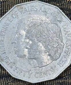 Australia 50 Cents Commemorative Coin (Marriage of Prince Charles and Lady Diana Spencer 1981) Queen Elizabeth II