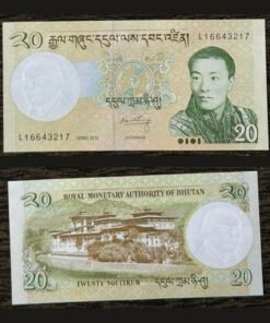 Bhutan 20 Ngultrum Banknote 2013 King Jigme Khesar Namgyel Wangchuck Punakha Dzong UNC