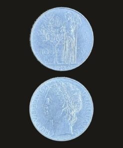Italy 100 Lire Coin Goddess Minerva Large Size