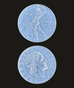 Italy 50 Lire Coin God Vulcan