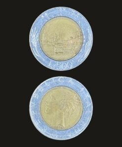 Italy 500 Lire Coin Bimetallic Piazza Del Quirinale