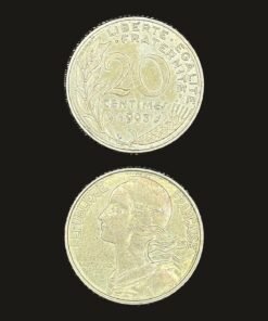 France 20 Centimes Coin Marianne Profile